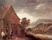 TENIERS, David the Younger Before the Inn fy oil painting on canvas
